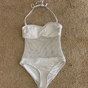One piece mesh bathing suit